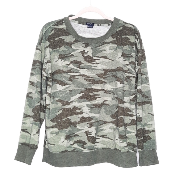 Splendid Green Camo Sweatshirt M - Picture 1 of 6